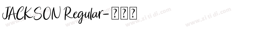 JACKSON Regular字体转换
